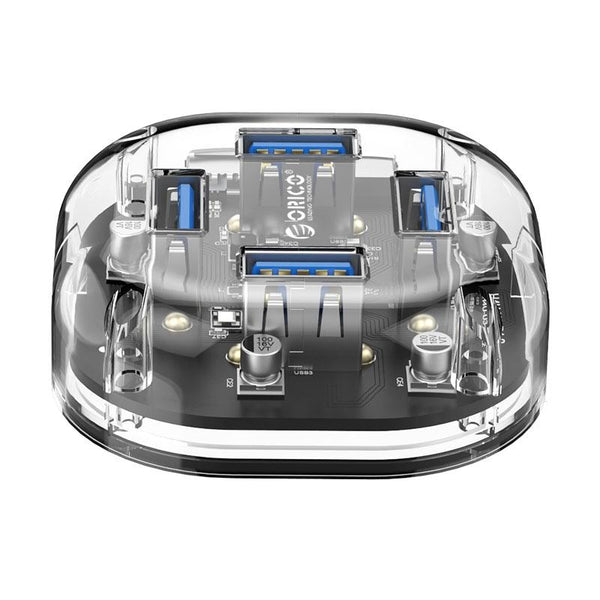 1 Sets Of Transparent 4 Port Usb 3.0 Hub Usb Cables Hubs & Adapters