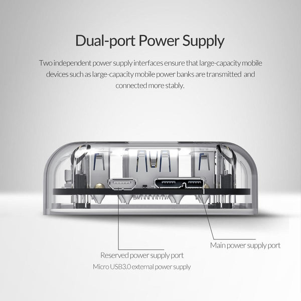 1 Sets Of Transparent 4 Port Usb 3.0 Hub Usb Cables Hubs & Adapters
