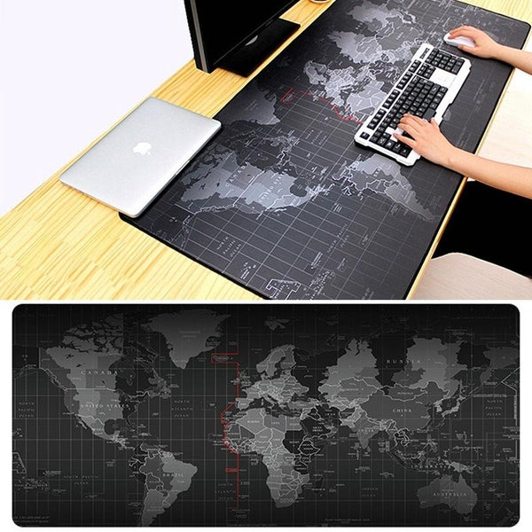 Large Anti Slip World Map Mouse Pad 90 X 40Cm Mouse Pads & Wrist Rests