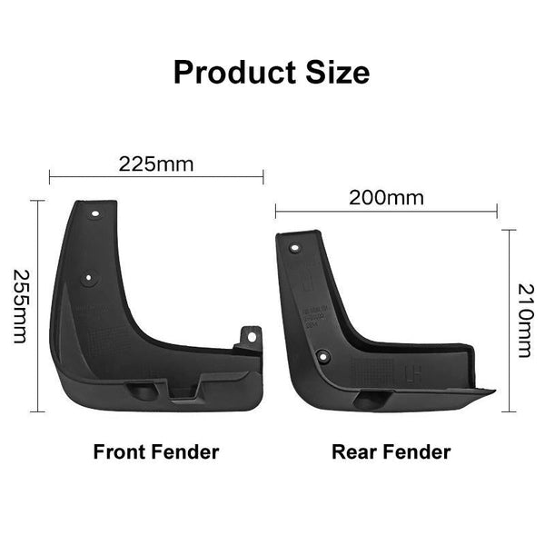 For Kia Niro De 2016 2019 4Pcs / Set Car Auto Soft Plastic Splash Flaps Fender Guard Fenders & Mud Guards