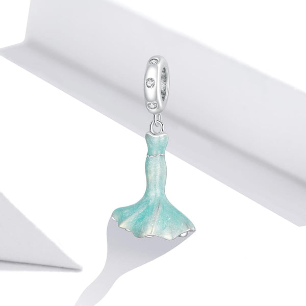 925 Sterling Silver Mermaid Skirt Pendant For Diy Bracelet Or Necklace Charms & Pendants