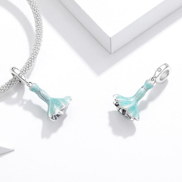 925 Sterling Silver Mermaid Skirt Pendant For Diy Bracelet Or Necklace Charms & Pendants