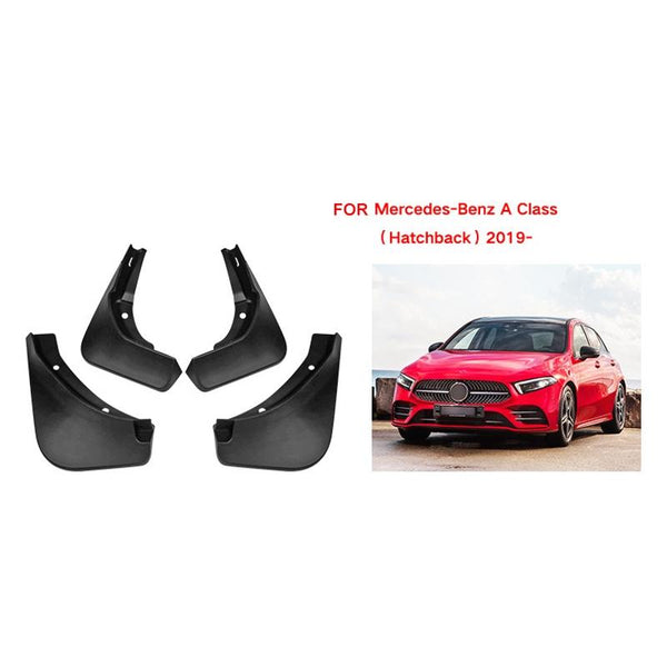 For Mercedes Benz A Class Hatchback 2019 2022 4Pcs / Set Car Auto Soft Plastic Splash Flaps Fender Guard Fenders & Mud Guards