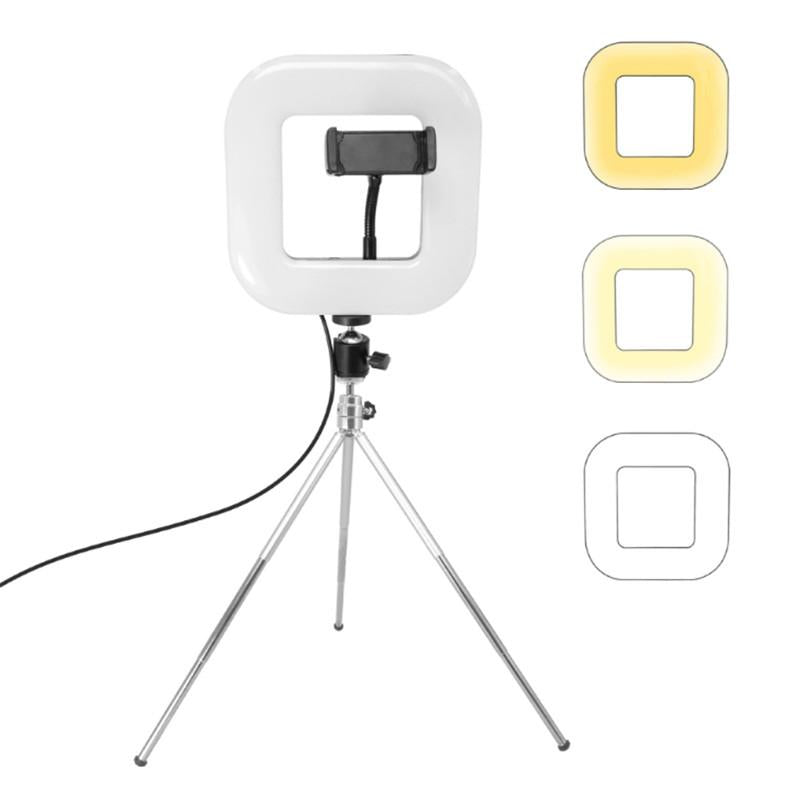 Dimmable Square Led Light With Tripod And Phone Holder Other Lighting & Studio