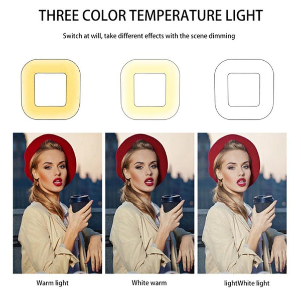 Dimmable Square Led Light With Tripod And Phone Holder Other Lighting & Studio