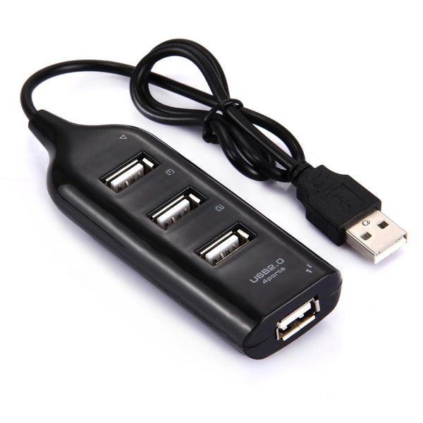 4 Port Usb 2.0 Hub 30Cm Cable Length Black Usb Cables Hubs & Adapters