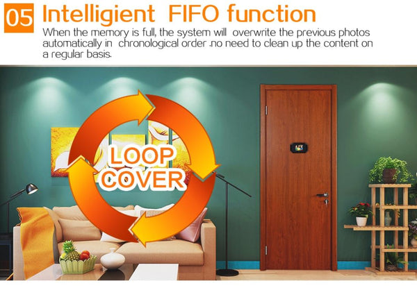 3 Screen 1.0Mp Security Camera With Door Peephole & Tf Card Support Black Security Cameras