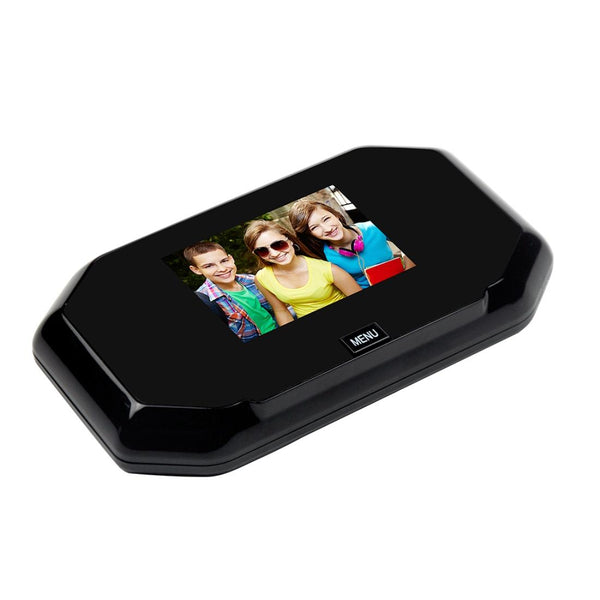 3 Screen 1.0Mp Security Camera With Door Peephole & Tf Card Support Black Security Cameras