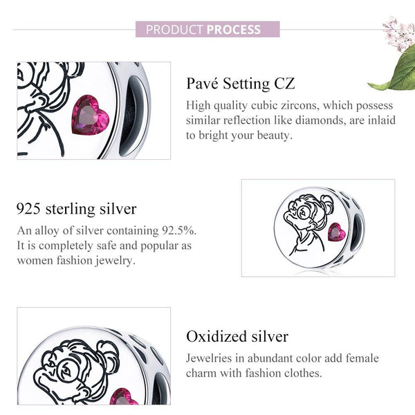 925 Sterling Silver Floral Beaded Diy Jewelry Set Charms & Pendants