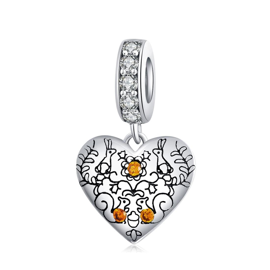 925 Sterling Silver Pine Cone Squirrel Pendant Diy Bracelet / Necklace Charms & Pendants