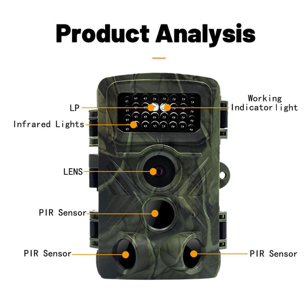 2 Lcd Infrared Night Vision Trail Camera For Wildlife Activities Digital Cameras