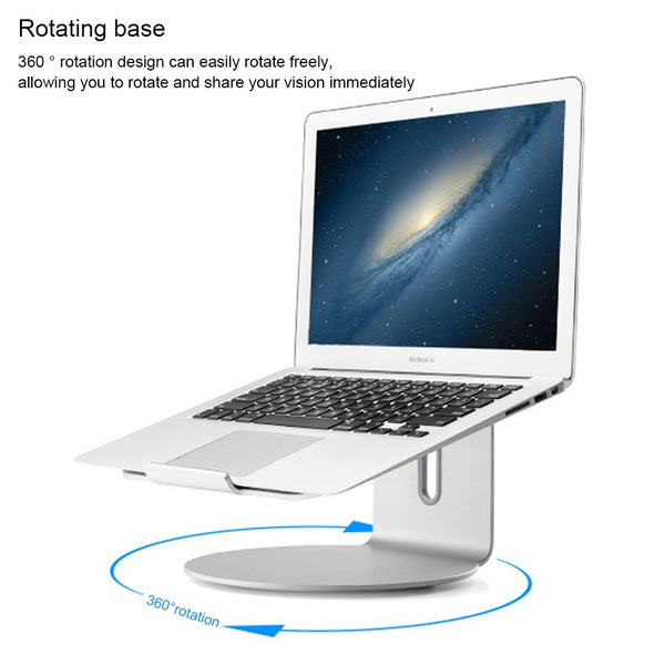 360 Degree Rotating Aluminum Laptop Stand Efficient Cooling Stands Holders & Car Mounts