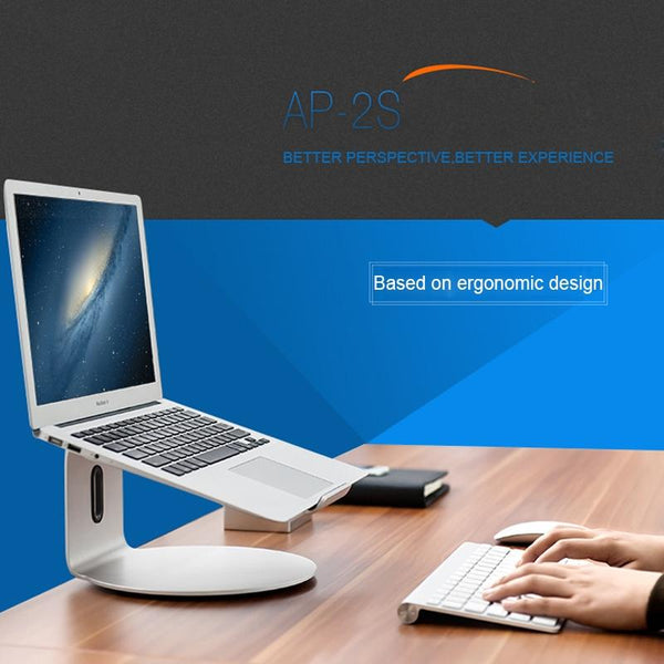 360 Degree Rotating Aluminum Laptop Stand Efficient Cooling Stands Holders & Car Mounts