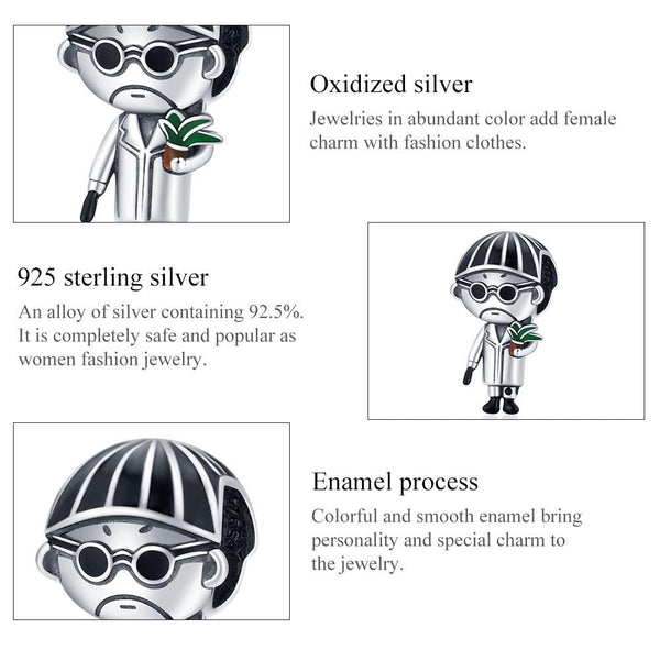 925 Sterling Silver Uncle Bead For Diy Bracelets & Necklaces Charms & Pendants