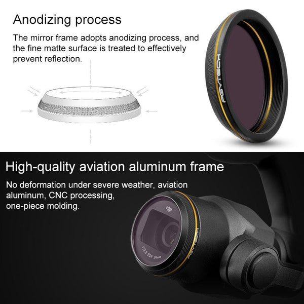 Gold Edge Lens Filter For Dji Inspire 2 / X4s Gimbal Camera Drone Camera Drone Accessories