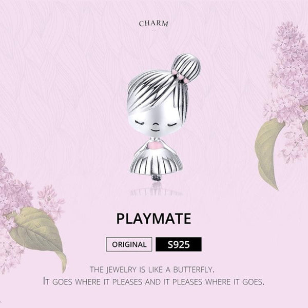 925 Sterling Silver Beaded Bracelet For Girls Diy Accessory Charms & Pendants