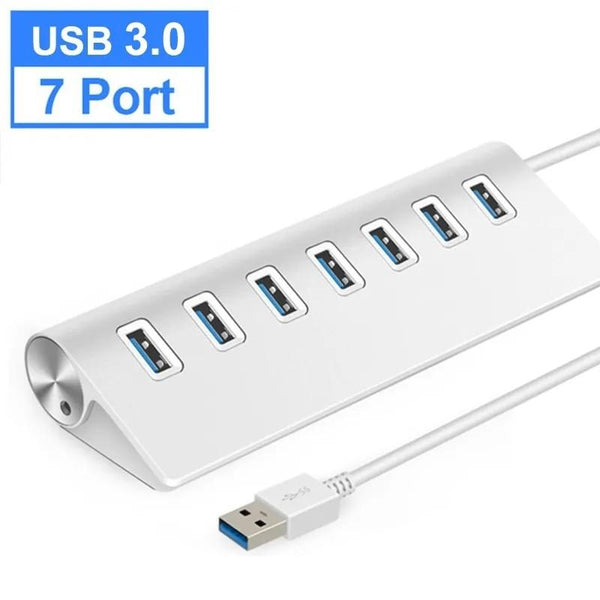 7 Port Usb 3.0 Hub With High Speed 5Gbps Usb Cables Hubs & Adapters