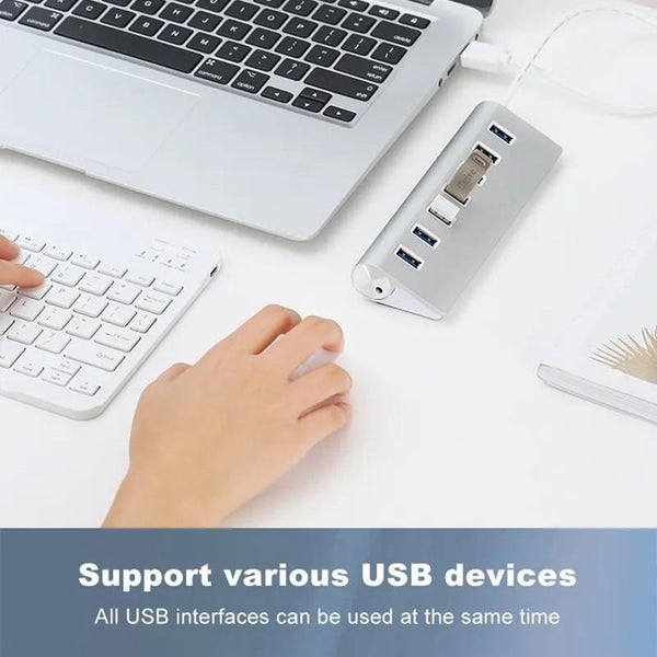 7 Port Usb 3.0 Hub With High Speed 5Gbps Usb Cables Hubs & Adapters