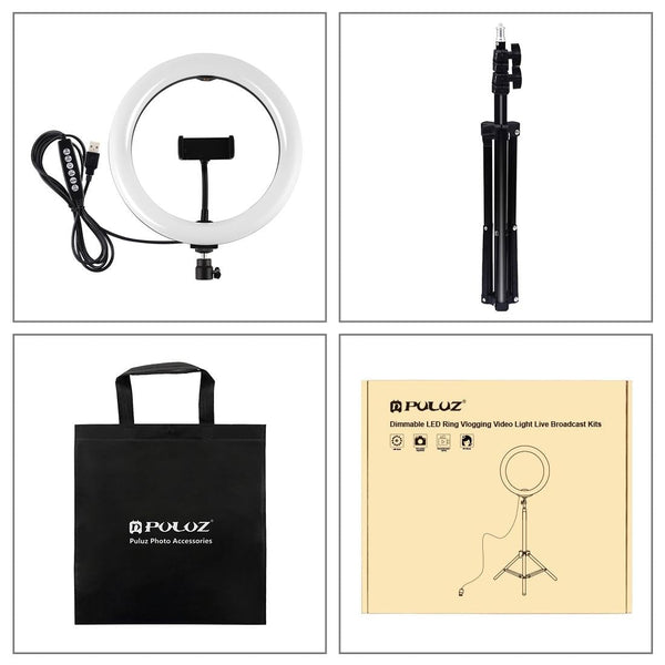 10.2 Inch Rgbw Led Ring Light Kit With Tripod And Phone Clamp For Video Production Other Mobile Accessories
