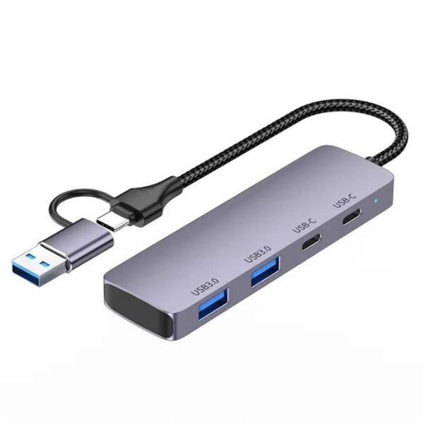 Usb 3.0 + Type C 4 Port Hub Docking Station Usb Cables Hubs & Adapters