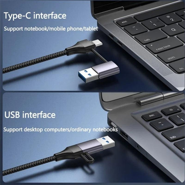 Usb 3.0 + Type C 4 Port Hub Docking Station Usb Cables Hubs & Adapters