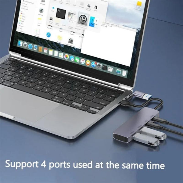 Usb 3.0 + Type C 4 Port Hub Docking Station Usb Cables Hubs & Adapters