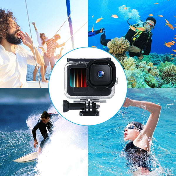 Waterproof Housing For Gopro Hero10 / 9 With Mount And Screw 45M Camera Cases Bags & Covers