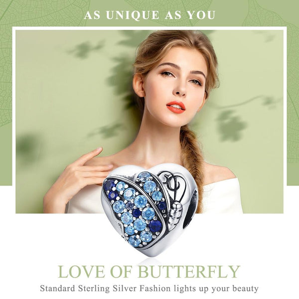 925 Sterling Silver Butterfly Flower Beads For Diy Bracelets & Necklaces Charms & Pendants