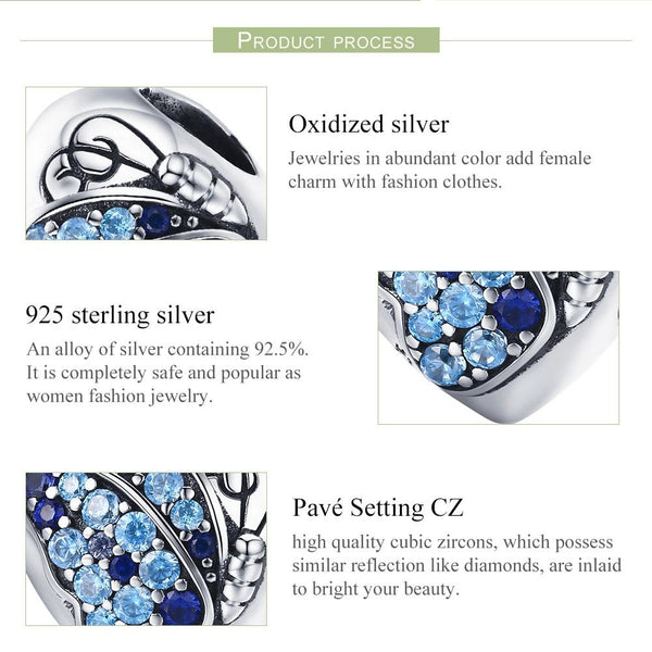 925 Sterling Silver Butterfly Flower Beads For Diy Bracelets & Necklaces Charms & Pendants