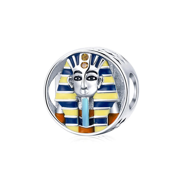 925 Sterling Silver Egyptian Pharaoh Beads For Diy Bracelets & Necklaces Charms & Pendants