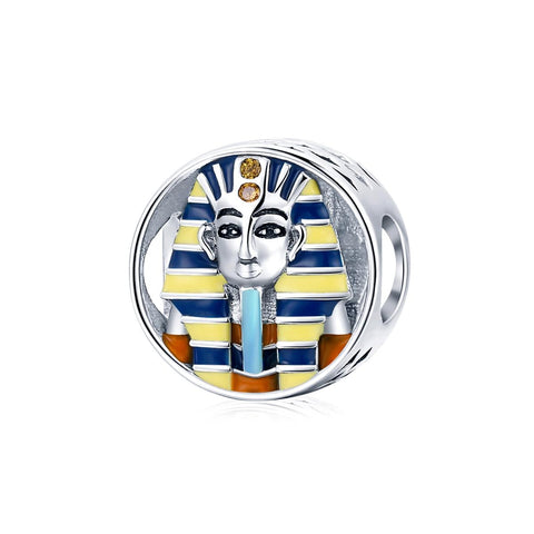 925 Sterling Silver Egyptian Pharaoh Beads For Diy Bracelets & Necklaces Charms & Pendants
