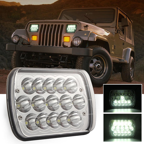 7 Inch 5X7 H4 15W Dc 9 30V 1500Lm Ip67 Car Truck Off Road Vehicle Led Work Lights / Headlight With 15Leds Lamps Led Car Lights