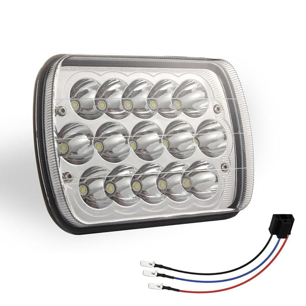 7 Inch 5X7 H4 15W Dc 9 30V 1500Lm Ip67 Car Truck Off Road Vehicle Led Work Lights / Headlight With 15Leds Lamps Led Car Lights