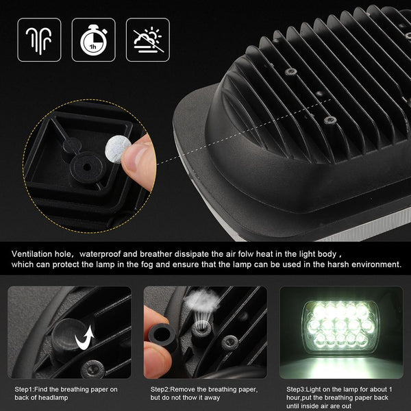 7 Inch 5X7 H4 15W Dc 9 30V 1500Lm Ip67 Car Truck Off Road Vehicle Led Work Lights / Headlight With 15Leds Lamps Led Car Lights