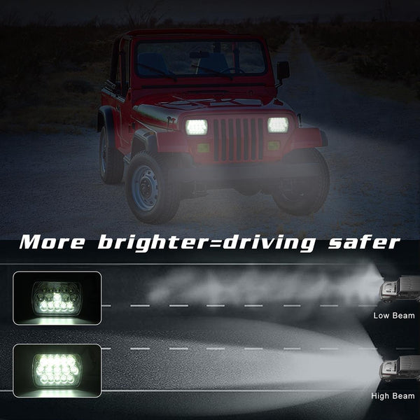 7 Inch 5X7 H4 15W Dc 9 30V 1500Lm Ip67 Car Truck Off Road Vehicle Led Work Lights / Headlight With 15Leds Lamps Led Car Lights