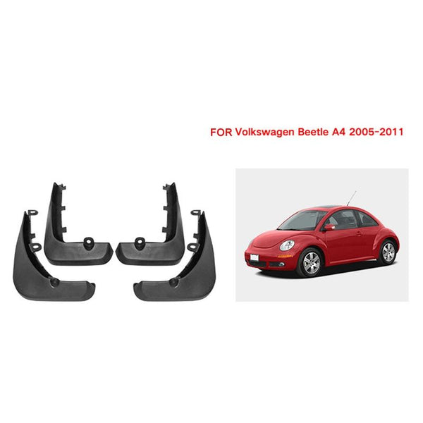 For Volkswagen Beetle 2005 2011 4Pcs / Set Car Auto Soft Plastic Splash Flaps Fender Guard Fenders & Mud Guards