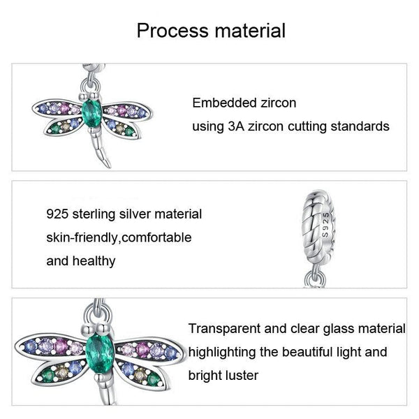 Zircon Dragonfly Beaded Accessory Charms & Pendants
