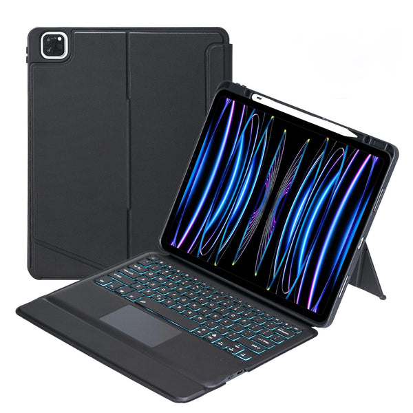 Parallel Deals 12.9 Ipad Pro Touch Backlight Bluetooth Keyboard Leather Case Split Type 2022 / 2021 2020 2018 Laptop Cases & Bags