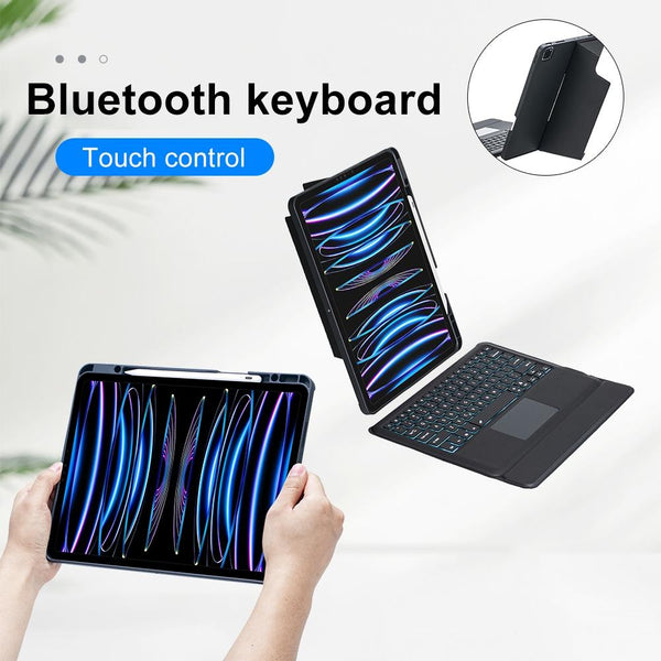 Parallel Deals 12.9 Ipad Pro Touch Backlight Bluetooth Keyboard Leather Case Split Type 2022 / 2021 2020 2018 Laptop Cases & Bags
