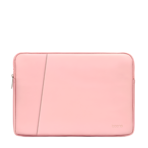 Parallel Double Layer Leather Laptop Bag Pink Fits 13 / 13.3 14 Inch Laptop Cases & Bags