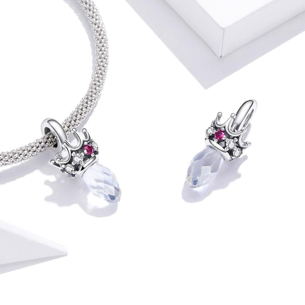 925 Sterling Silver Ornate Crown Pendant For Diy Bracelets & Necklaces Charms & Pendants