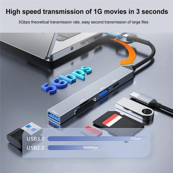 Usb 3.0 Hub With Sd / Tf Card Reader & Docking Station Usb Cables Hubs & Adapters