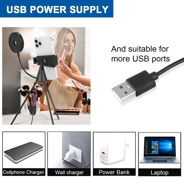 Dimmable Led Ring Lamp With Phone Tripod Stand For Audio And Video Creation Mounts & Holders