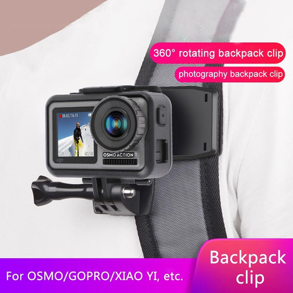 360 Degree Backpack Mount For Gopro And Dji Action Cameras Clip Clamp Other Camera & Photo Accs