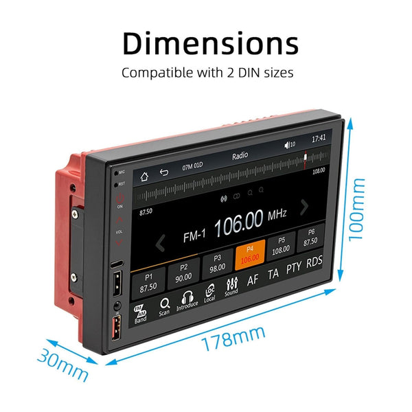 1 Sets Of 7 Inch Hd Touch Car Mp5 Player W / Bluetooth Reverse Mobile Internet Wired Carplay & Android Auto Other Car Audio