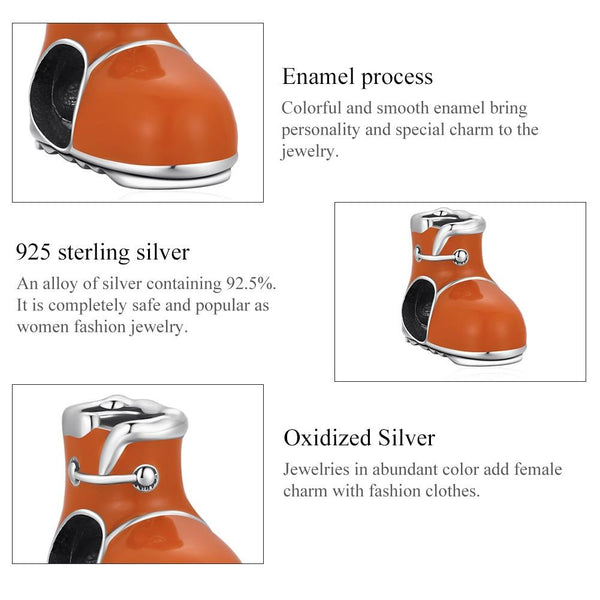 925 Sterling Silver Small Cotton Boots Beads For Diy Bracelets & Necklaces Charms & Pendants