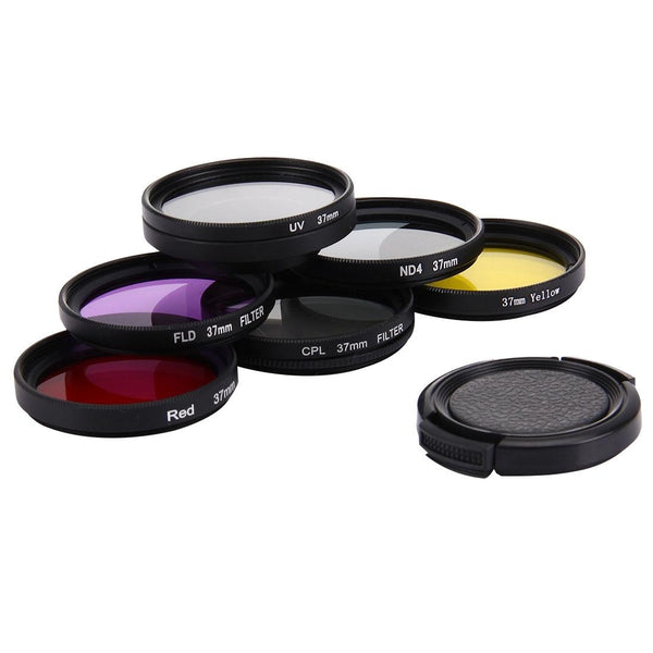 37Mm Lens Filter Set For Gopro Hero4 / 3+ With Cpl Uv Nd4 Fld Filters And Protective Cap Camera Drone Accessories