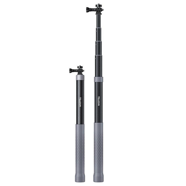 Carbon Fiber Selfie Stick For Action Cameras With 1/4 Screw Video Recording Selfie Sticks