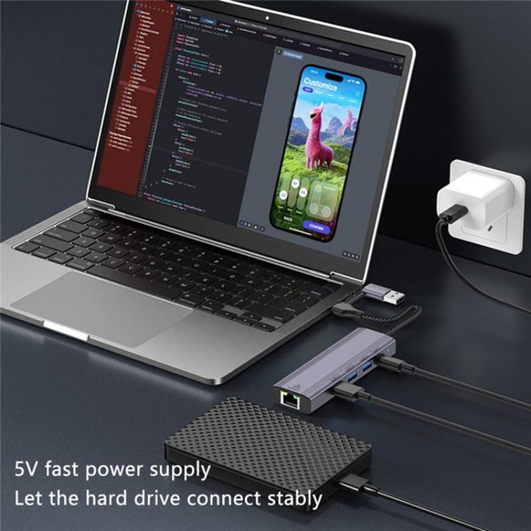 Usb A / C Docking Station 3X Usb3.0 Usb C Gigabit Chargers & Docking Stations