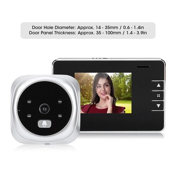 2.8 Screen Digital Peephole Door Bell With 0.3Mp Camera Smart Doorbells
